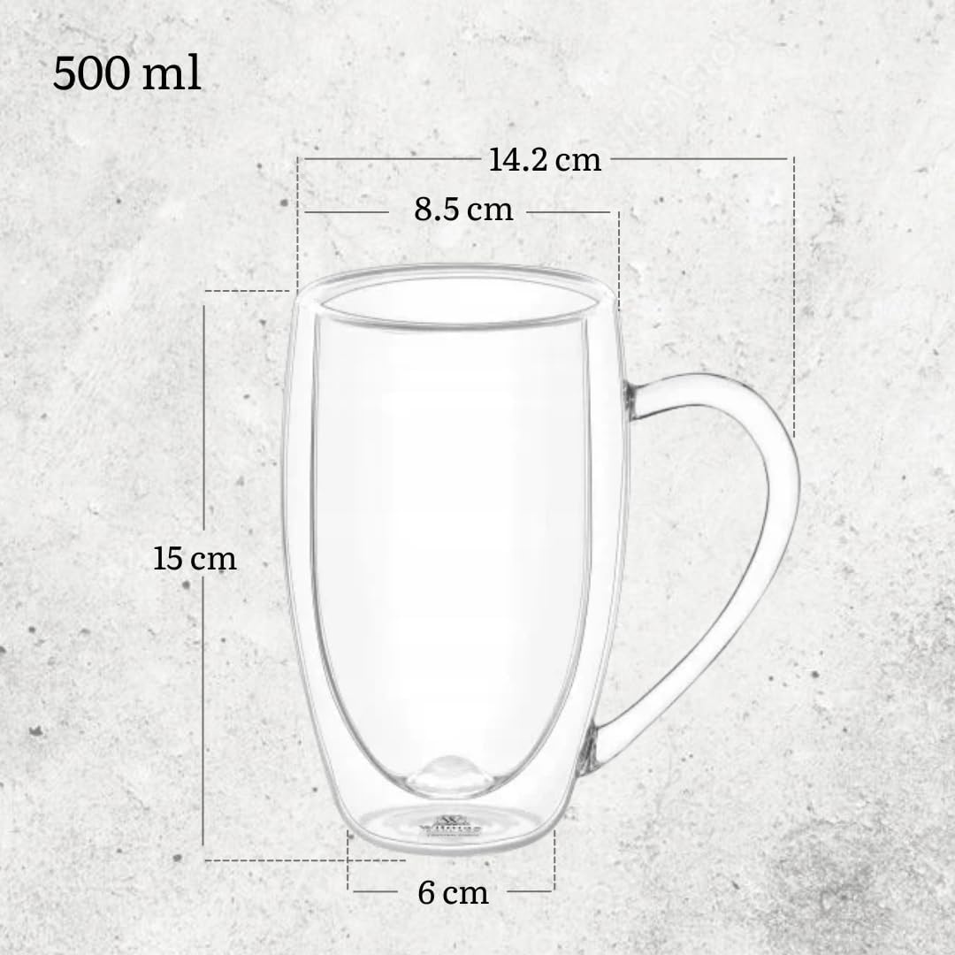 Wilmax Servierset 2-teilig mit Bambusteller 28 × 17,5 cm und Teeglas 500 ml