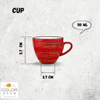 Wilmax Espressotasse 110 ml Rot Porzellan WL-669234/A