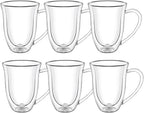 Wilmax Doppelwandige Glastasse 300 ml Borosilikatglas 6er Set WL-888726/A6