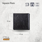 Wilmax Quadratischer Teller 17 x 17 cm 6er Set SlateStone Schwarz WL-661105/A6