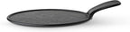 Wilmax Runde Servierplatte mit Griff 30,5 × 21,5 cm Schwarz aus Porzellan