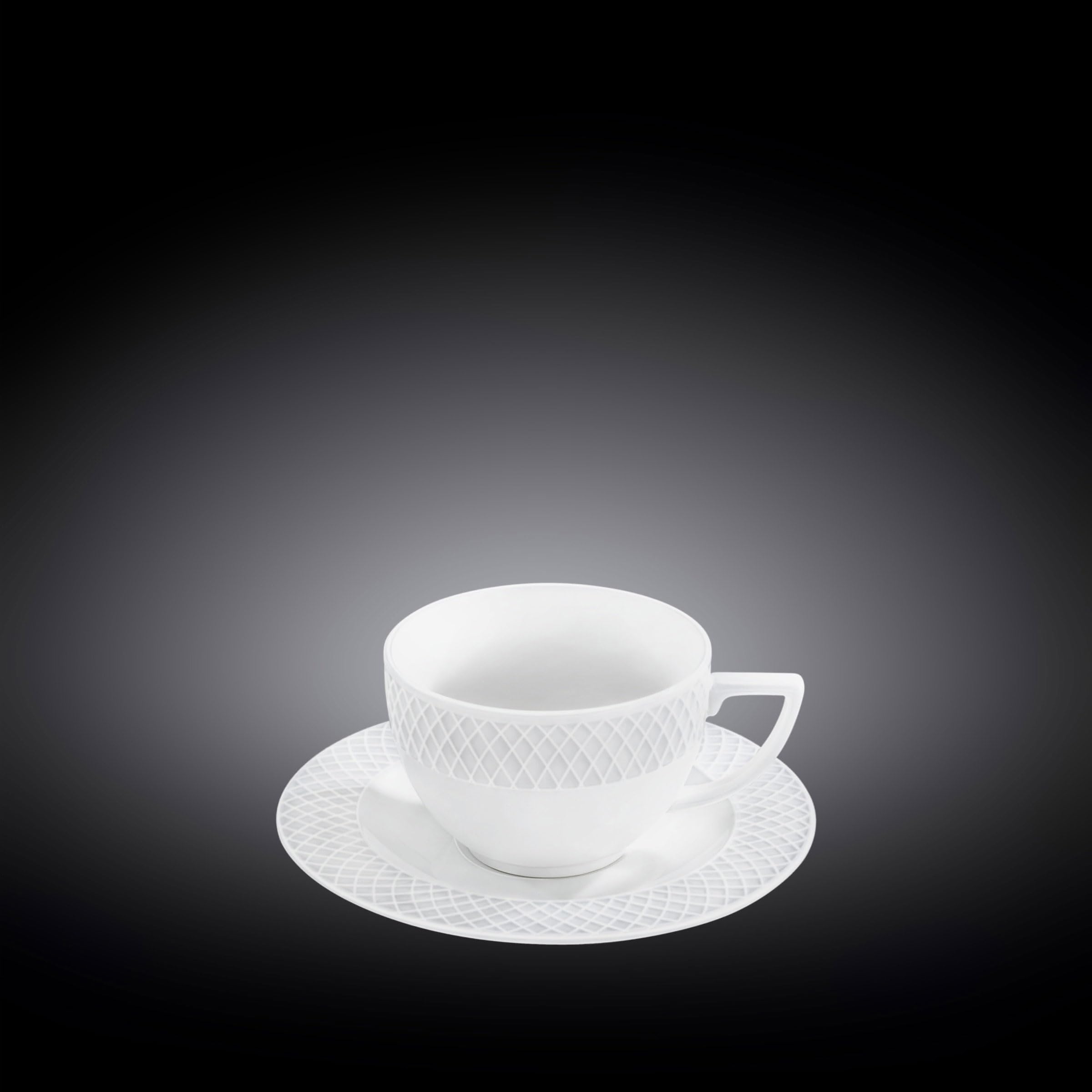 Wilmax WL-880106/AB Porzellan Cappuccino-Tasse und Untertassen-Set, Weiss, 170mL Kapazität