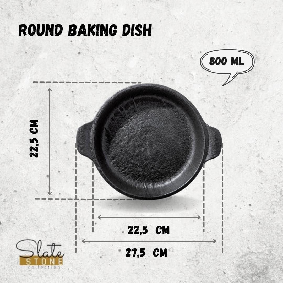 Copy of Wilmax WL-661143/A Porzellan Runde Backform, Schwarz, 28cm Länge, 22.5cm Breite, 800mL Kapazität #1