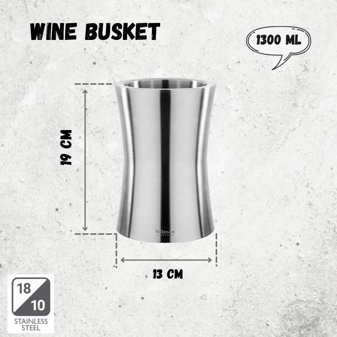 Wilmax WL-552402/A Doppelwandige Weinkbel aus Edelstahl, 1300mL Kapazität