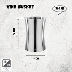 Wilmax WL-552402/A Doppelwandige Weinkbel aus Edelstahl, 1300mL Kapazität