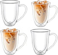 Wilmax Doppelwandiger Becher 400 ml 4er-Set Transparent