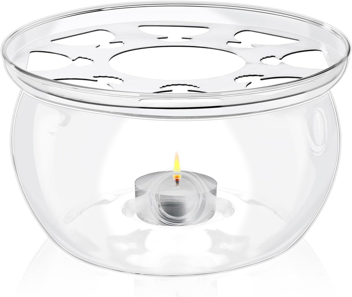 Wilmax Stövchen für Teekannen Transparent aus Glas