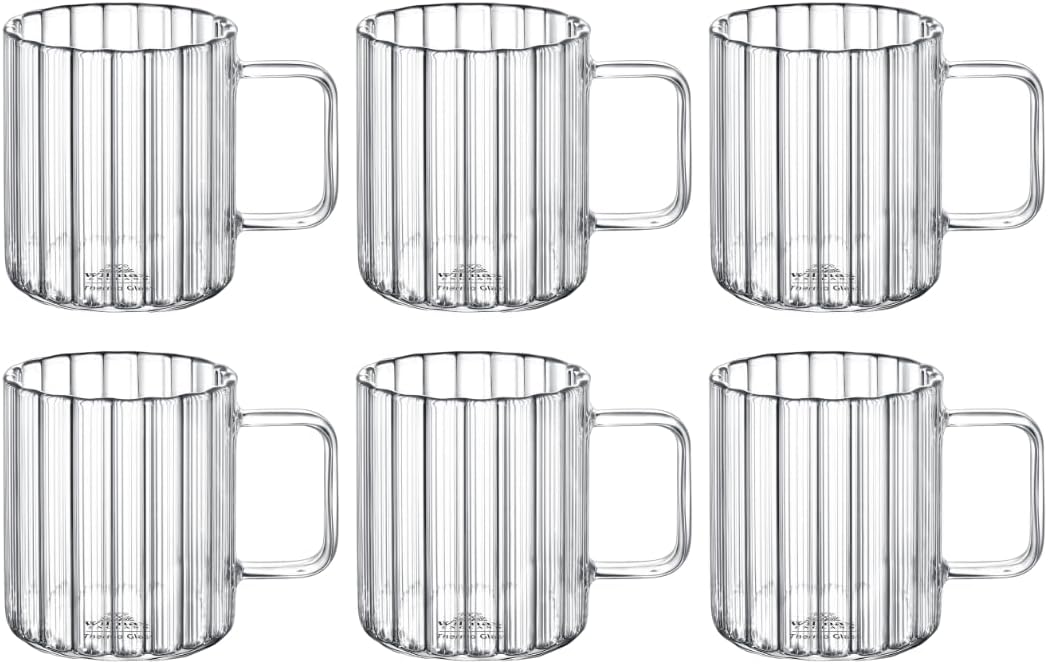 Wilmax Glastasse 200 ml Thermoglas 6er Set WL-888614/A6