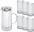 Wilmax Karaffe mit 6 Gläsern Glas Set WL-888219/A-888624/A6