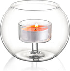 Wilmax Teelichthalter 10 x 8 cm Glas Transparent WL-888973/A