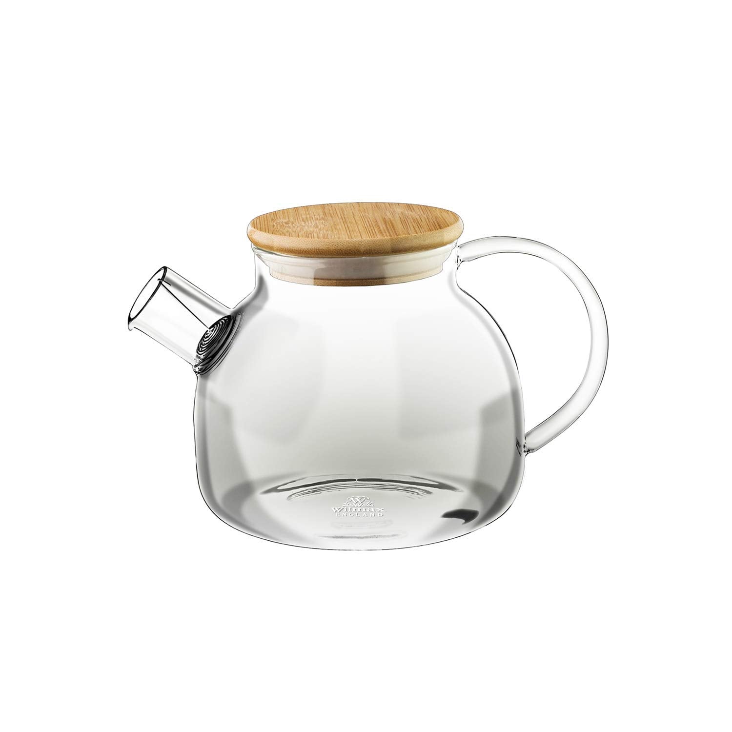 Wilmax WL-888810/A Borosilikatglas Teekanne mit Bambusdeckel, 950mL Kapazität