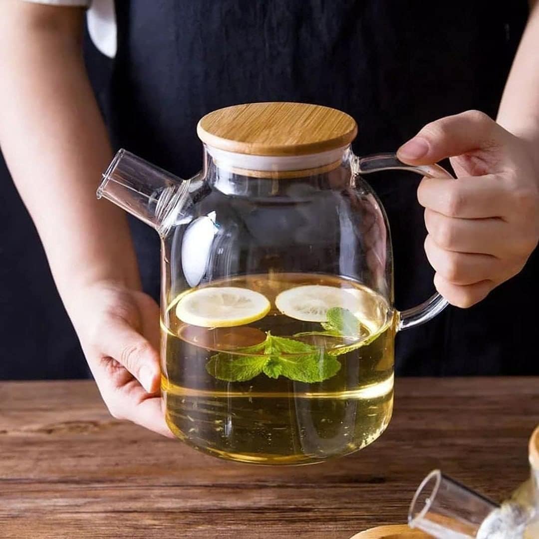 Wilmax Getränkeset 7-teilig mit Teekanne 1100 ml mit Edelstahlfilter und 6 Kaffeetassen 400 ml