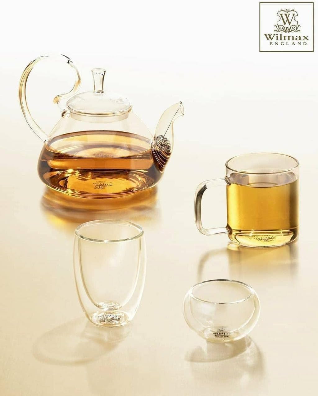Wilmax Kaffeetasse 160 ml 6er-Set Transparent aus Borosilikatglas