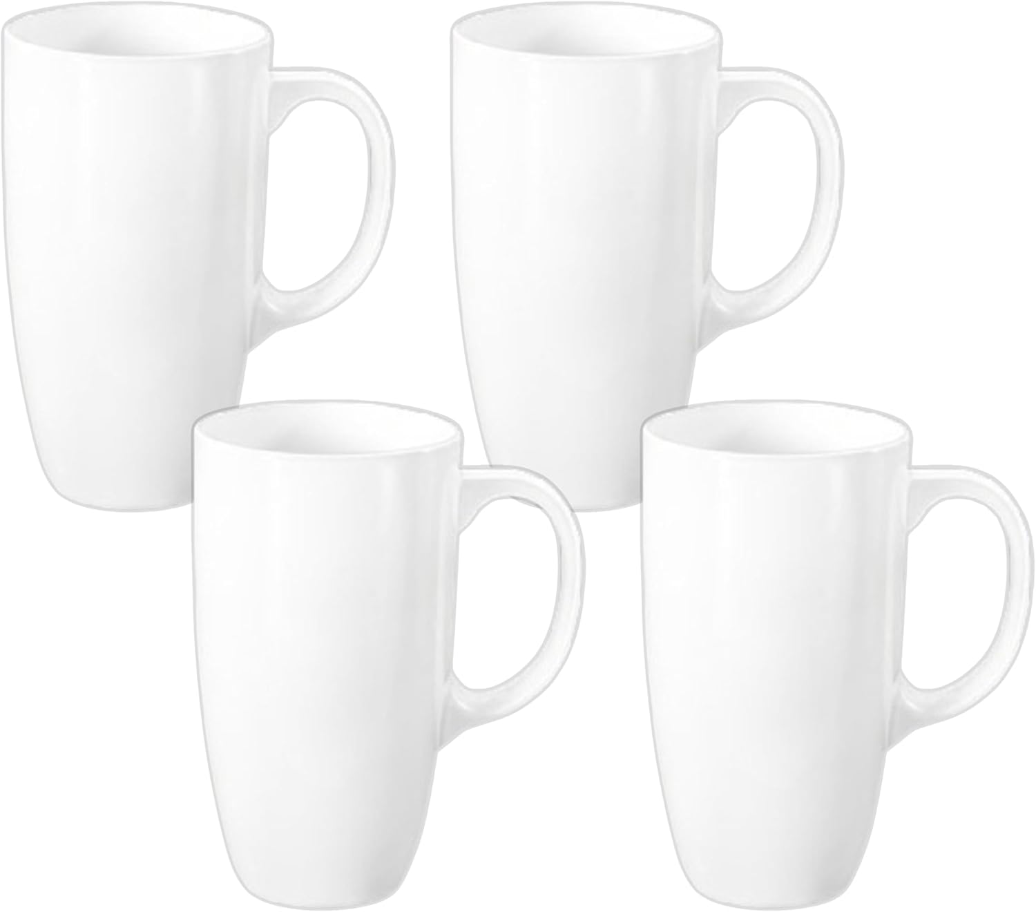 Wilmax Becher 630 ml Porzellan Weiß 4er Set WL-993093/A4
