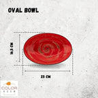 Wilmax Schale oval 25 cm Rot Porzellan WL-669240/A