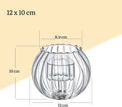 Wilmax Teelichthalter aus Thermoglas 12 x 10 cm WL-888976/A
