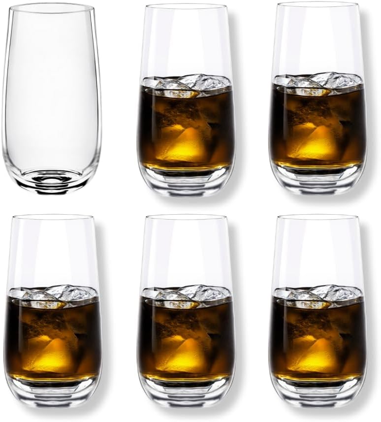 Wilmax Karaffe (1000ml) mit 6 Gläsern(540ml) Kristallglas Set WL-888370/1C-888022/A6