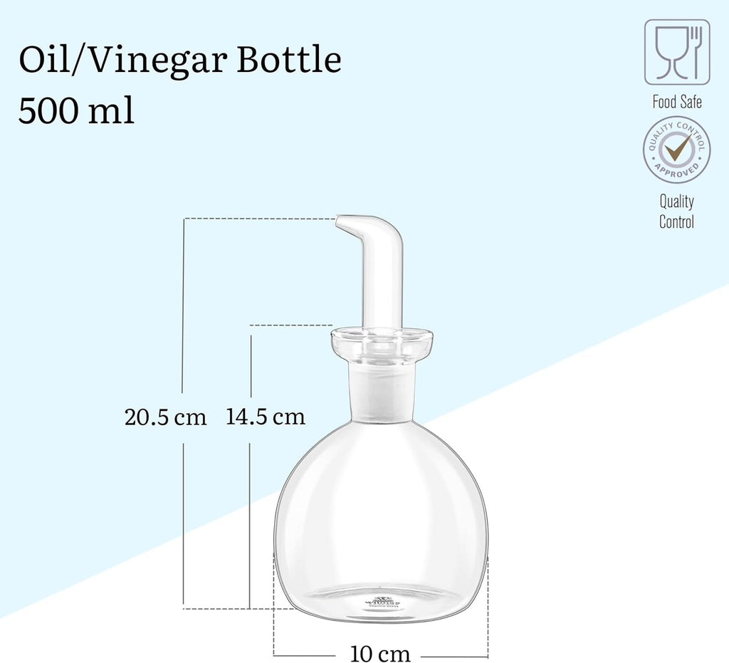 Wilmax Ölflasche 500 ml Glas Transparent WL-888952/A