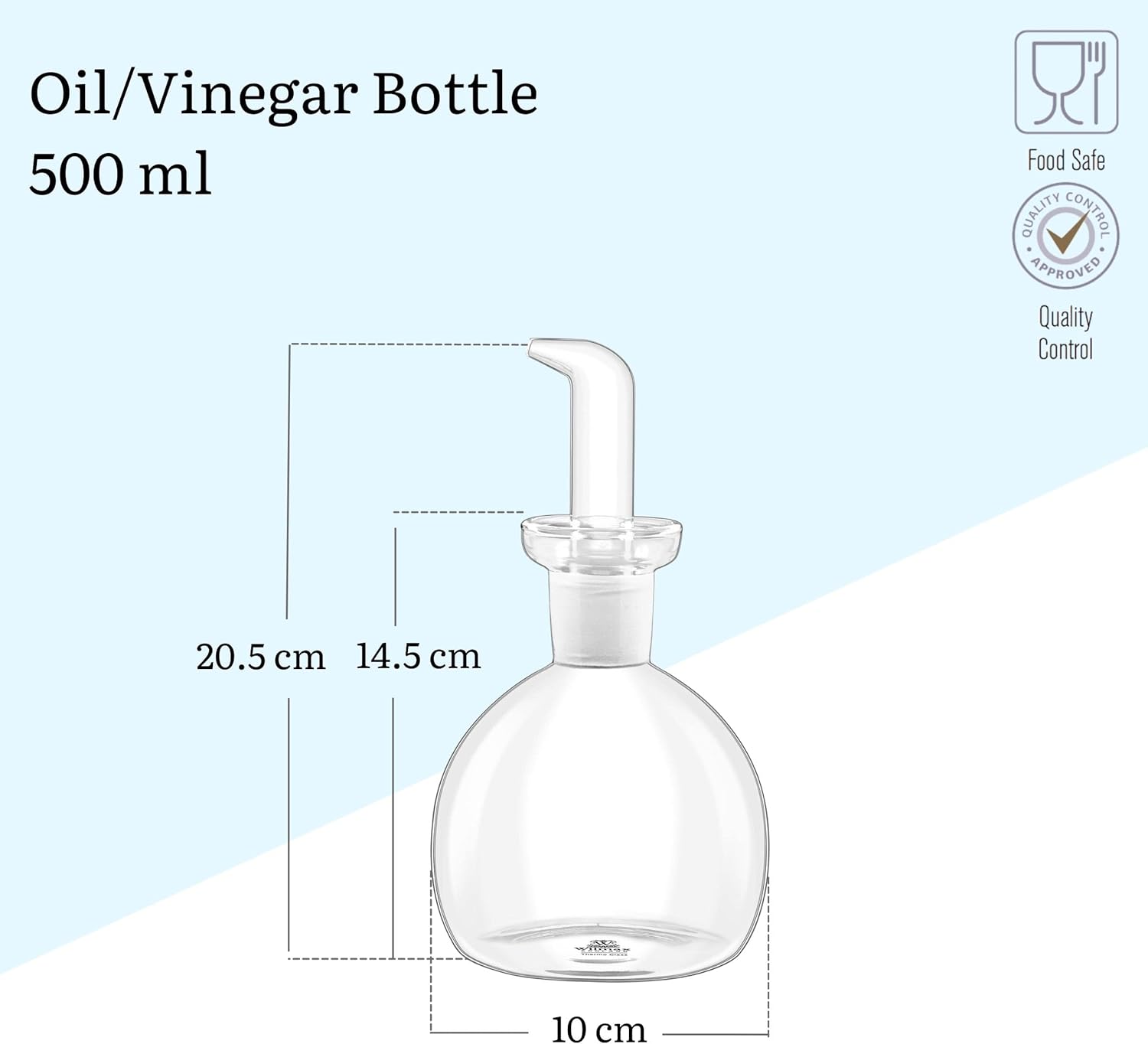 Wilmax Ölflasche 500 ml Glas Transparent WL-888952/A