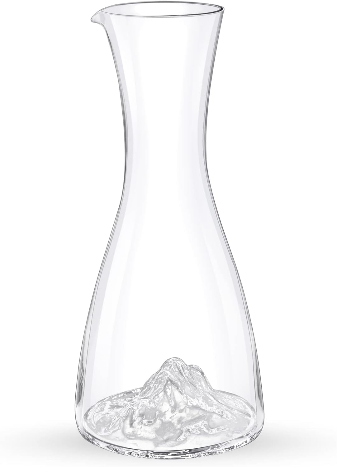 Wilmax Karaffe 1000 ml aus Kristallglas mit Berg-Design WL-888369/1C