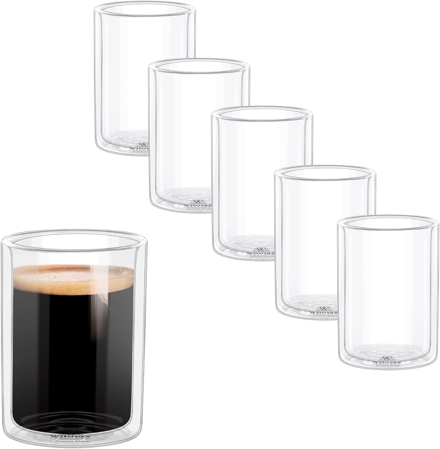 Wilmax Doppelwandiges Glas 200 ml 6er Set WL-888782/A6