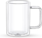 Wilmax Doppelwandiger Becher 250 ml Borosilikatglas 2er Set WL-888725/A2