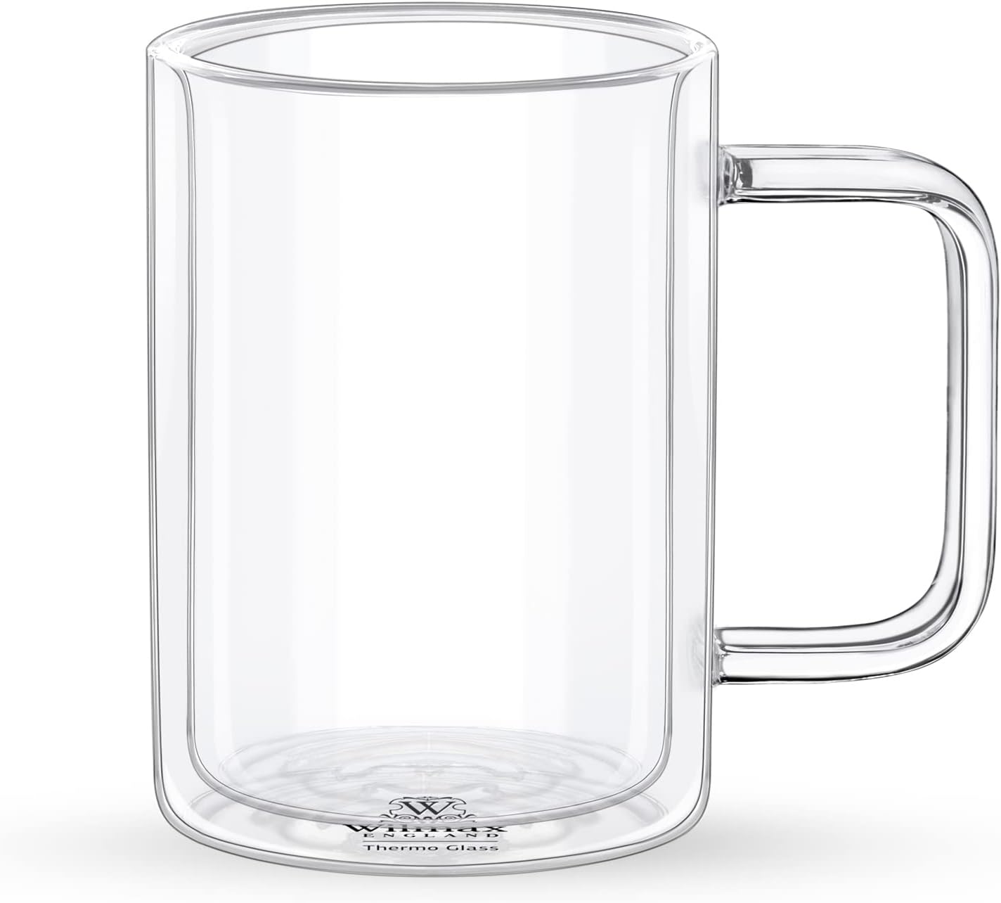 Wilmax Doppelwandiger Becher 400 ml 4er Set Borosilikatglas WL-888720/A4