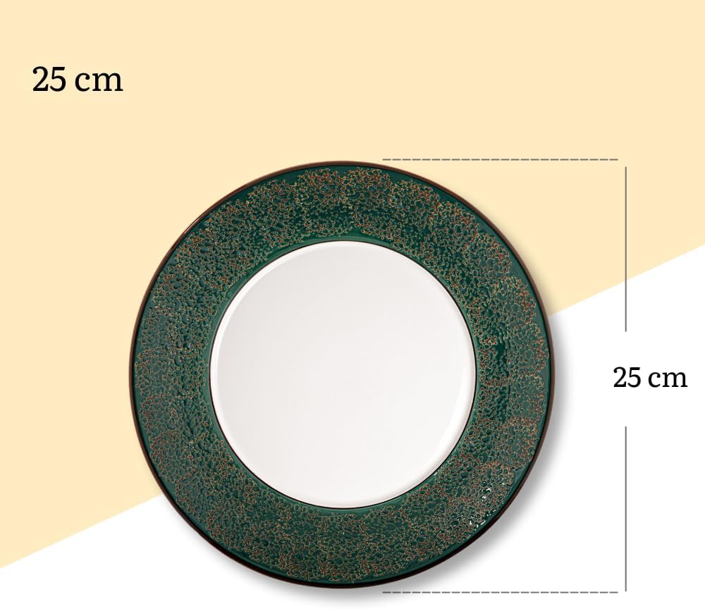 Wilmax Teller 25 cm Grün aus Porzellan