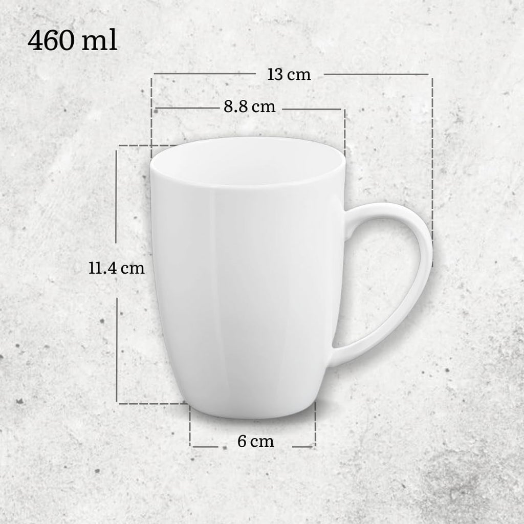 Wilmax Servierset 4-teilig mit Bambustellern 30,5 × 15 cm und Porzellanbechern 460 ml