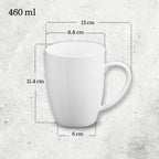Wilmax Servierset 4-teilig mit Bambustellern 30,5 × 15 cm und Porzellanbechern 460 ml