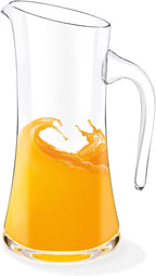 Wilmax Getränkeset 7-teilig mit Krug 1500 ml Transparent aus Crystalline-Glas und 6 Longdrinkgläser 390 ml Transparent aus Crystalline-Glas