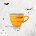 Wilmax Tasse 190 ml Gelb aus Porzellan