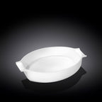 Wilmax Backform mit Griffen 990 ml Weiß aus Porzellan