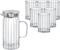 Wilmax Krug mit 6 Gläsern Glas Set WL-888219/A-888623/A6