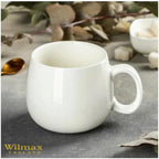 Wilmax Tasse 400 ml 4er-Set Weiß aus Porzellan