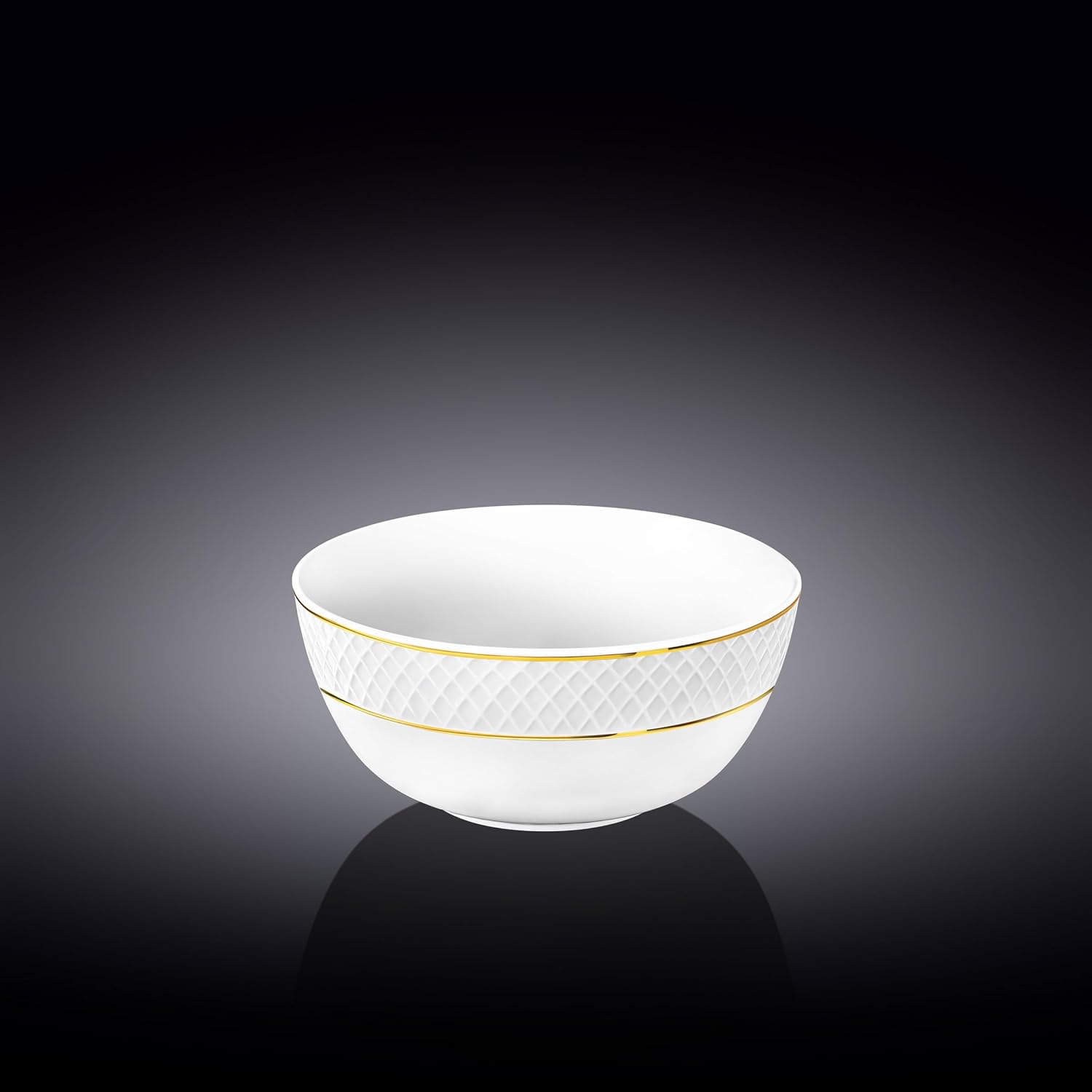 Wilmax Schüssel mit Goldlinien, 12 cm, 6er Set, WL-880102366/A6