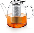 Wilmax Teekanne 950 ml Borosilikatglas Edelstahlfilter WL-888808/A