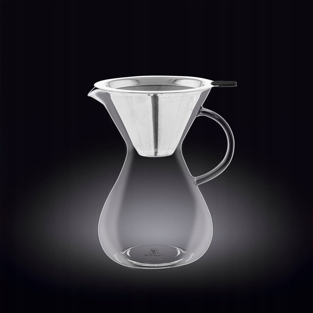 Wilmax WL-888852/A Borosilikatglas Kaffeekaraffe mit Filter, 500mL Kapazität