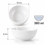 Wilmax Schale 12 cm 380 ml Weiß aus Porzellan