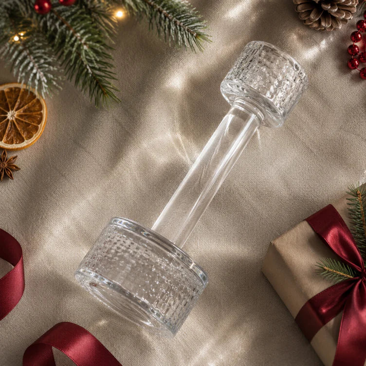 Wilmax Kerzenhalter 20 × 9 cm Transparent aus Glas
