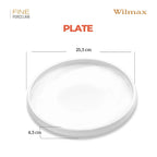 Wilmax Tiefe Servierplatte  25,5 cm 2er-Set Weiß aus Porzellan