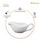 Wilmax Sauciere 100 ml Weiß aus Porzellan