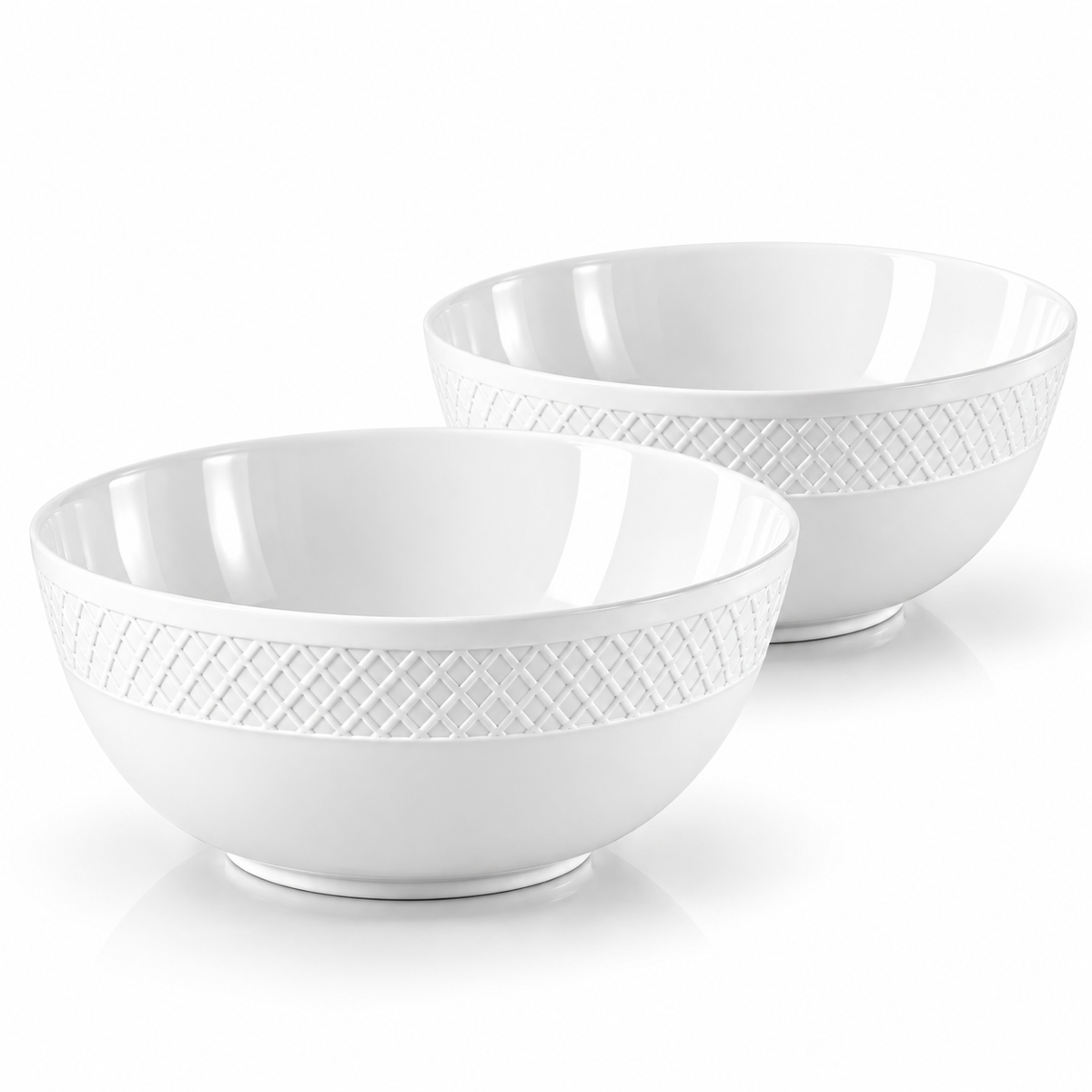 Wilmax Schale 20 cm 1850 ml 2er-Set Weiß aus Porzellan