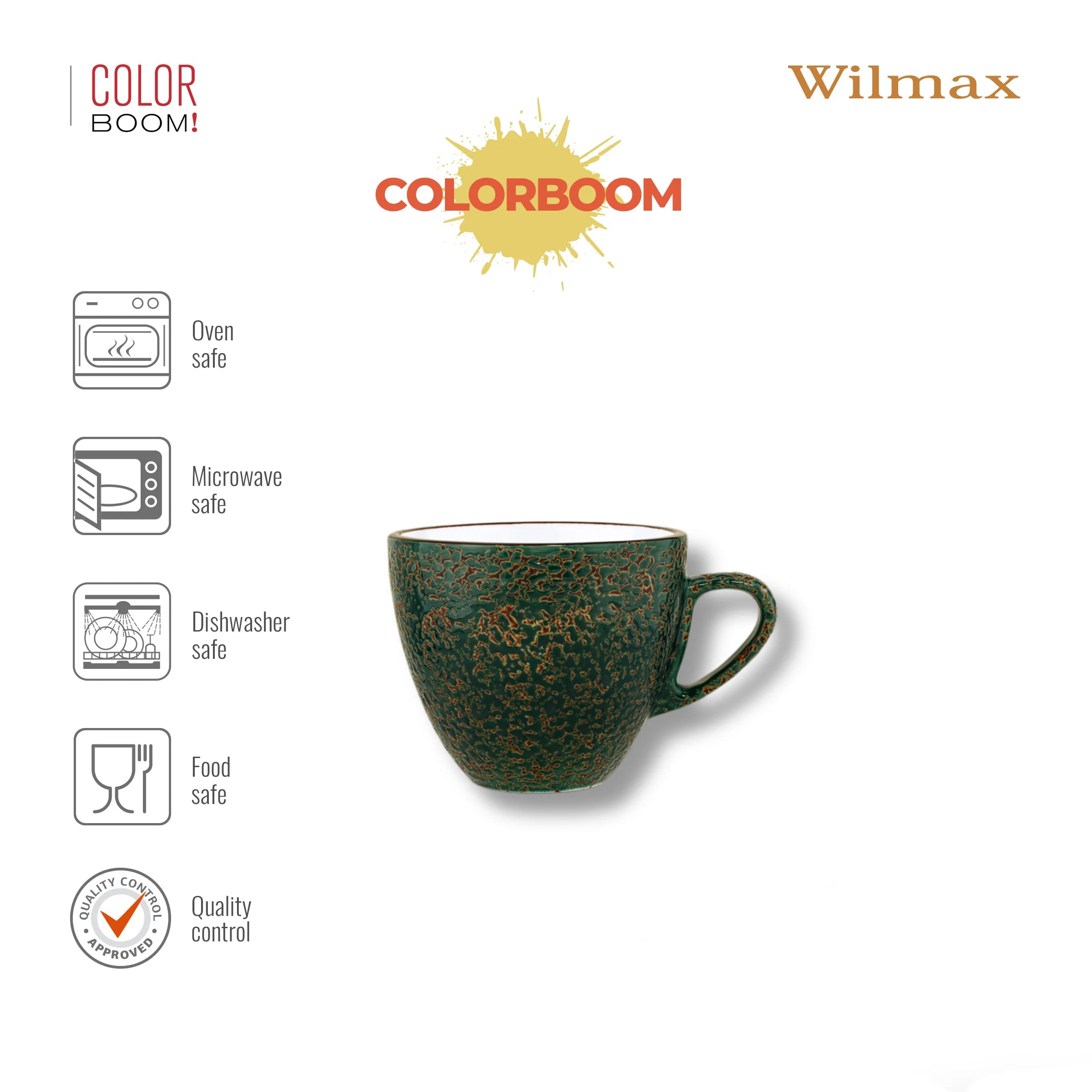 Wilmax Tasse 75 ml Grün aus Porzellan