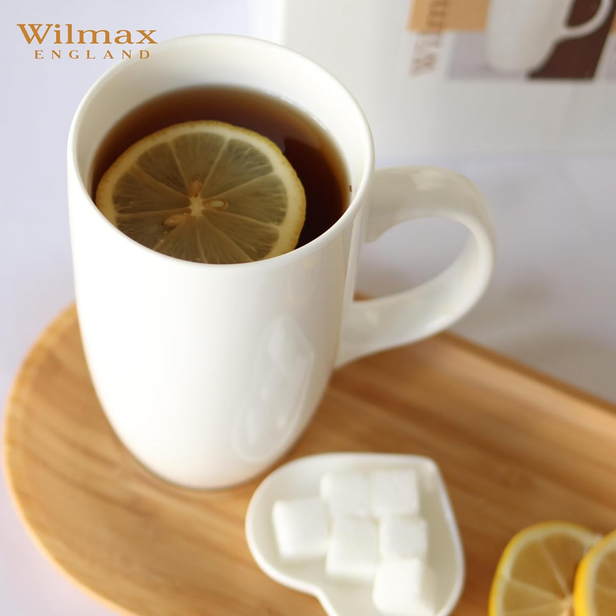 Wilmax Becher 630 ml 2er-Set Weiß aus Porzellan