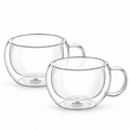 Wilmax Doppelwandige Glastasse 250 ml 2er-Set Transparent