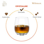 Wilmax Whiskyglas 370 ml 6er-Set Transparent aus Wilmax Crystalline-Serie