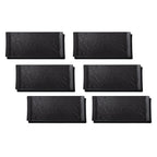 Wilmax Rechteckige Schale 15 x 8 cm 6er Set SlateStone Schwarz WL-661101/A6