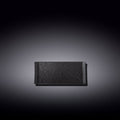 Wilmax Servierplatte 15 × 8 cm Schwarz aus Porzellan