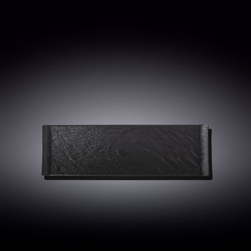 Wilmax Servierplatte 30 × 9,5 cm Schwarz aus Porzellan